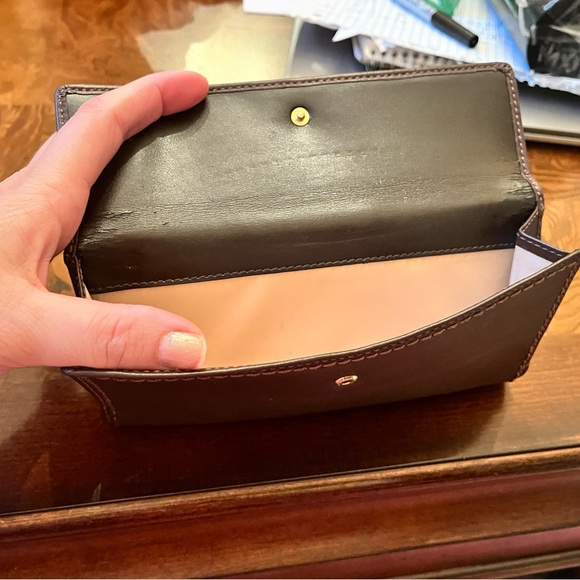 Coach Wallet, leather, Brown, w toggle bolt  **Lowest price ** - Picture 3 of 10